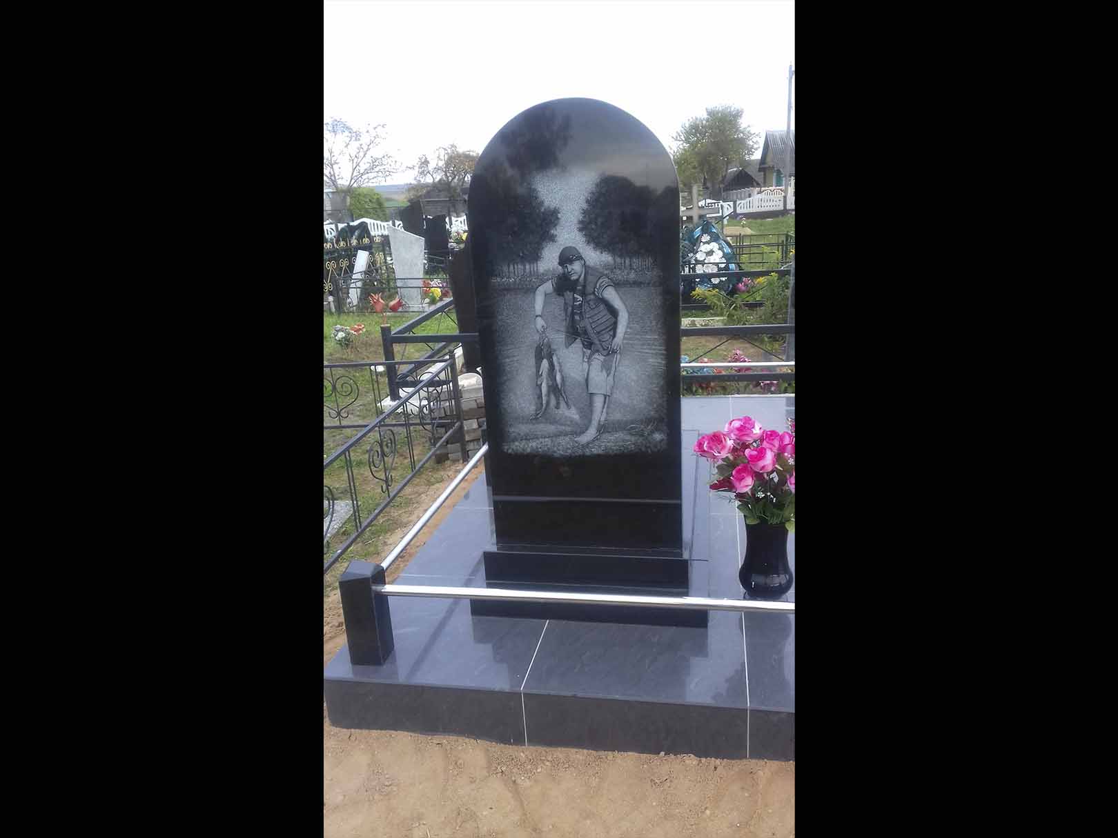 Портрет на памятник. Художественное оформление заднего фона